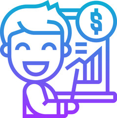 financial advisor illustration on a white background     