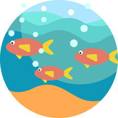 fish illustration on a white background     