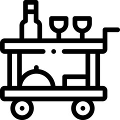 food trolley illustration on a white background     