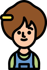 gardener illustration on a white backgr