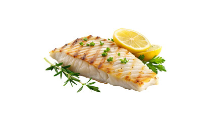 Delicious Grilled Fish Fillet with Lemon and Herbs Garnish A Perfect Summer Meal