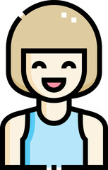 girl illustration on a white background     