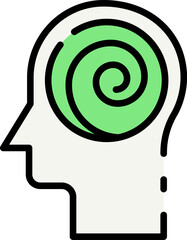 hallucination illustration on a white background     