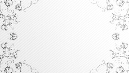 Obraz premium Subtle light-grey paisley pattern on white background Minimalist design , contemporary, graphic