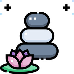 hot stones illustration on a white background    
