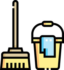 housekeeping illustration on a white background     