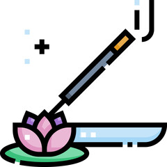 incense illustration on a white background     