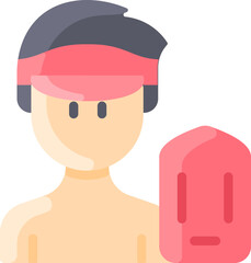 lifeguard illustration on a white background     