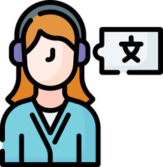 listening illustration on a white background     