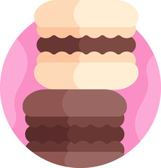 macaroon illustration on a white background     