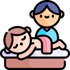 massage illustration on a white background     