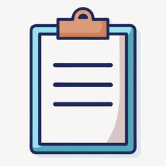 Clipboard with Document Lines Icon