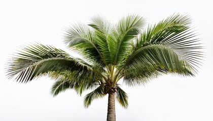palm coconut tree isolated on white background