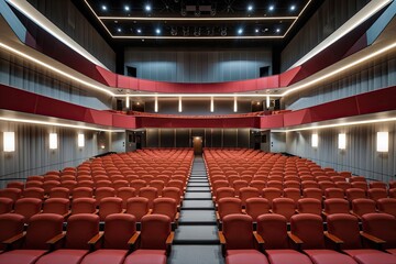 Naklejka premium Modern Auditorium Interior of Congress Palace in Lugano