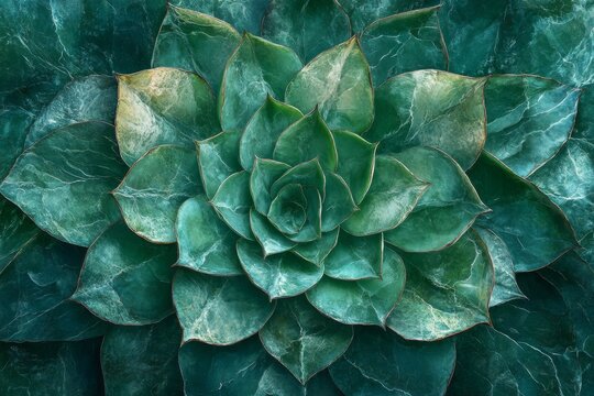 Closeup of green succulent plant with natural texture and soft lighting