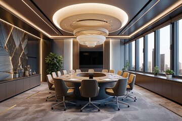 Sleek Conference Hub 3D Model for Stylish Interior Design and Professional Collaboration