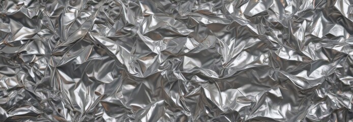Crumpled silver foil, metallic texture, shiny backdrop,  metallic texture background,  abstract