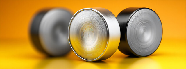 abstract rotating metal sculpture with motion blur 3d render