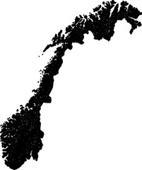 Obraz premium map of Norway in vintage style