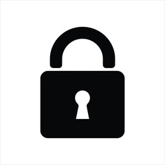 Padlock Icon – Vector Silhouette Security Lock Symbol