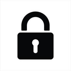 Padlock Icon – Vector Silhouette Security Lock Symbol