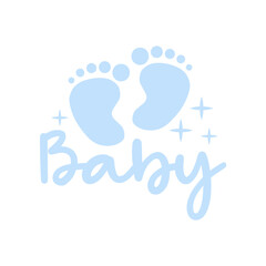 Baby typography design on plain white transparent isolated background for card, shirt, hoodie, sweatshirt, apparel, tag, mug, icon, poster or badge