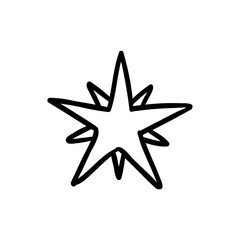 Star clip art design on plain white transparent isolated background for card, shirt, hoodie, sweatshirt, apparel, card, tag, mug, icon, poster or badge