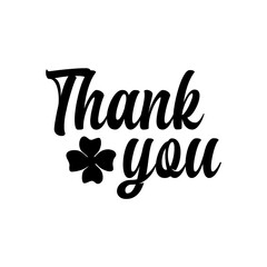 Thank you typography design on plain white transparent isolated background for card, shirt, hoodie, sweatshirt, apparel, tag, mug, icon, poster or badge