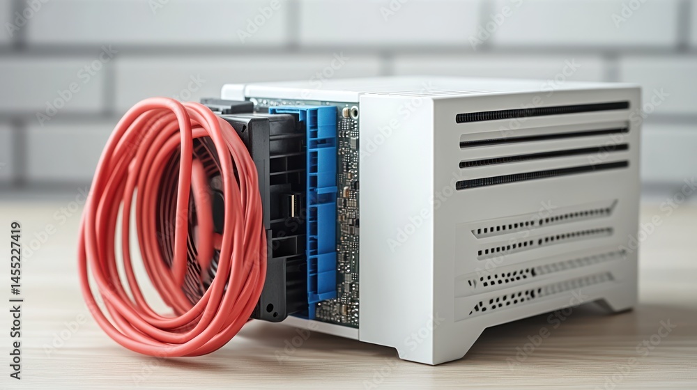 Poster open computer server unit with cooling components