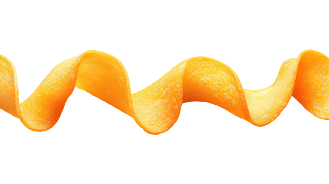 Spiral potato chips, close-up