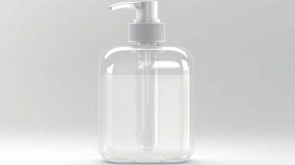 Clear plastic pump bottle