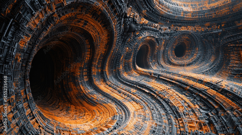 Poster an extremely detailed 3d abstract background shows intricate designs with a realistic look in 4k res