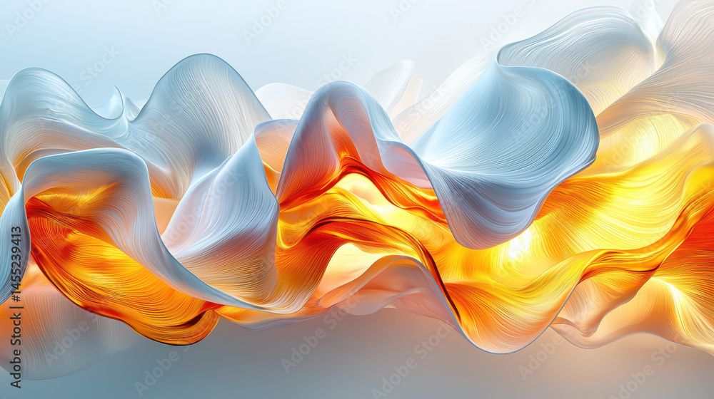 Poster a mesmerizing 4k 3d background showcases contemporary designs and realistic rende with ethereal wave