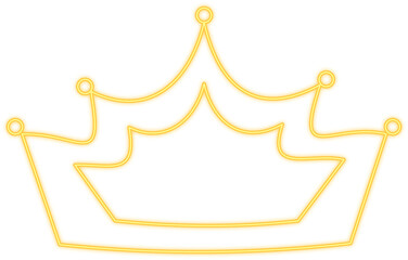 Crown neon element, icon of crown, neon element, cute crown