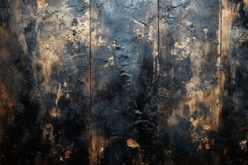 Obraz premium Old rusty metal surface with dark weathered texture and orange oxidized patterns