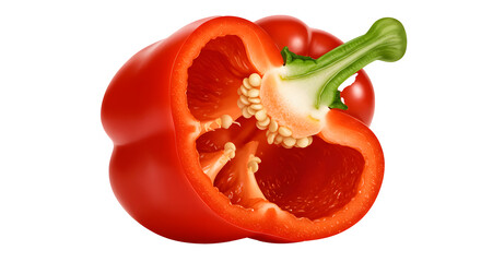 Red Bell Pepper PNG White or Transparent Background