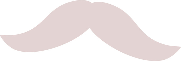 Fototapeta premium Pastel Pink Mustache Clipart - Simple, Elegant Design Element