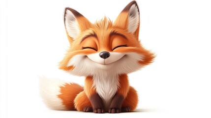 Fototapeta premium Cute cartoon fox illustration