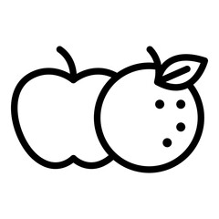 Fruit icon. Vector line icon