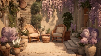 Transform Evenings in an Enchanting Courtyard Hideaway Featuring an Inviting Fire Pit and Lush Greenery