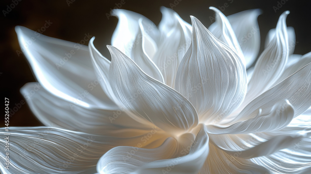Aufkleber delicate 3d render showcases a realistic flower with intricate petal patterns in stunning 4k resolut