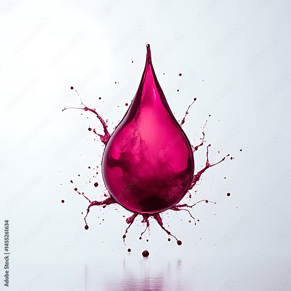 Poster dynamic liquid splash studio high-resolution image minimalist close-up art concept