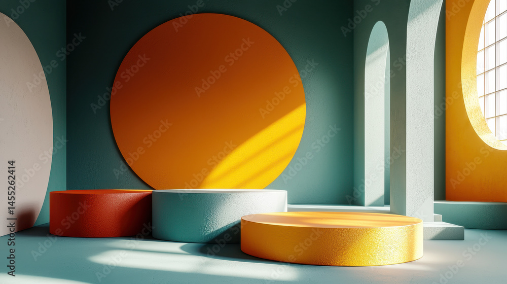 Poster a kenmima 3d background showcases realistic color transitions and a side angle view in 4k, with geom