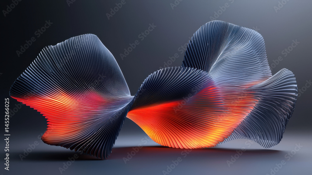 Poster dynamic 4k render presents a realistic side angle of a 3d kenmima artistic background, radiating hea