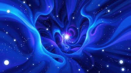 Cosmic vortex, swirling nebula, deep space