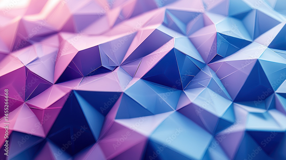 Poster a realistic 4k kenmima polygon background art featu an abstract 3d side view with dynamic shades of 