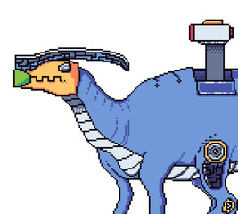 Pixel Art Assets - A Dinorobot