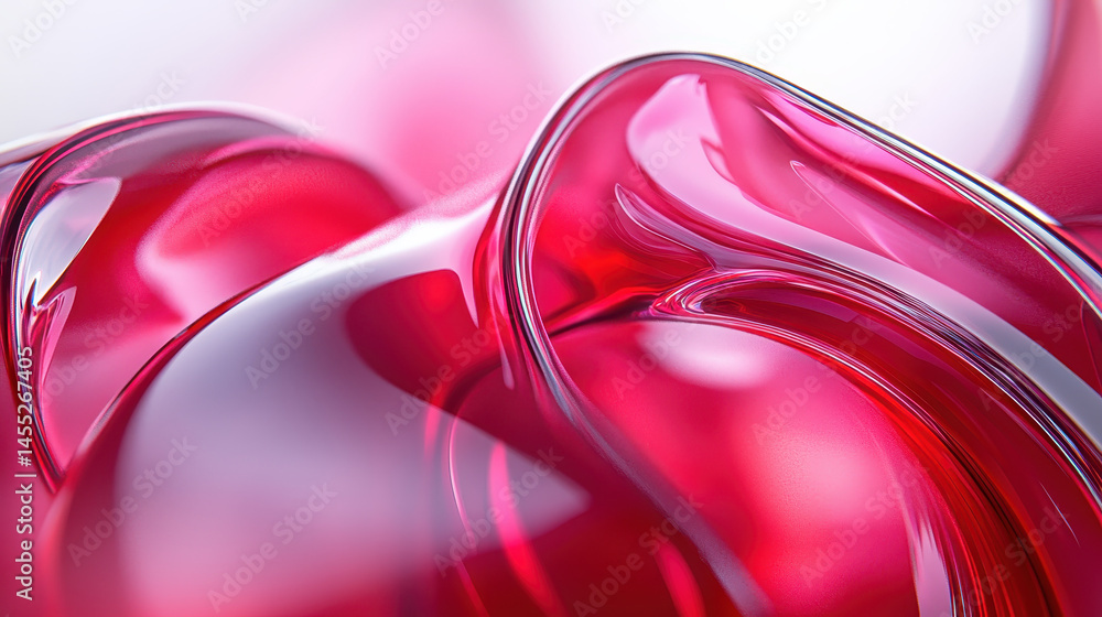 Poster kenmima abstract 4k background showcases a realistic 3d expression with glossy red waves flowing dyn