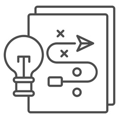 Fototapeta premium Strategy Icon Line Element For Design