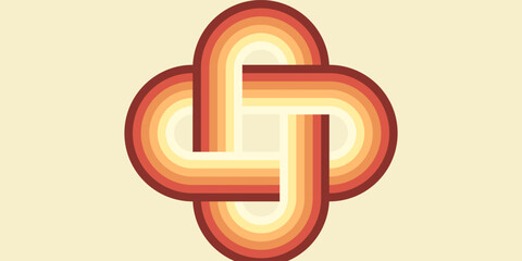 retro vintage 70s style stripes background poster lines. shapes vector design graphic 1970s retro background